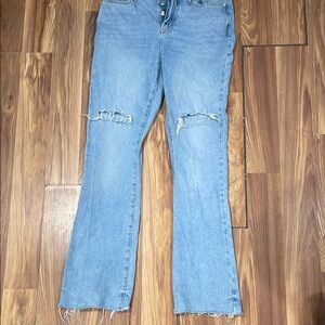 Women's Blue Distressed Jeans